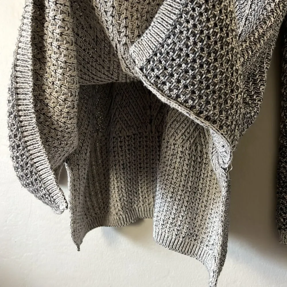 Eight Eight Eight Women's Mock Neck Gray Marble Thread Sweater